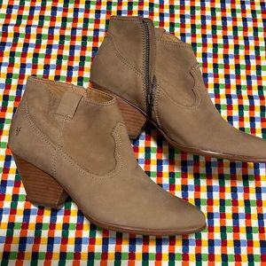 FRYE Reina Womens Faux Leather Ankle Booties 9.5